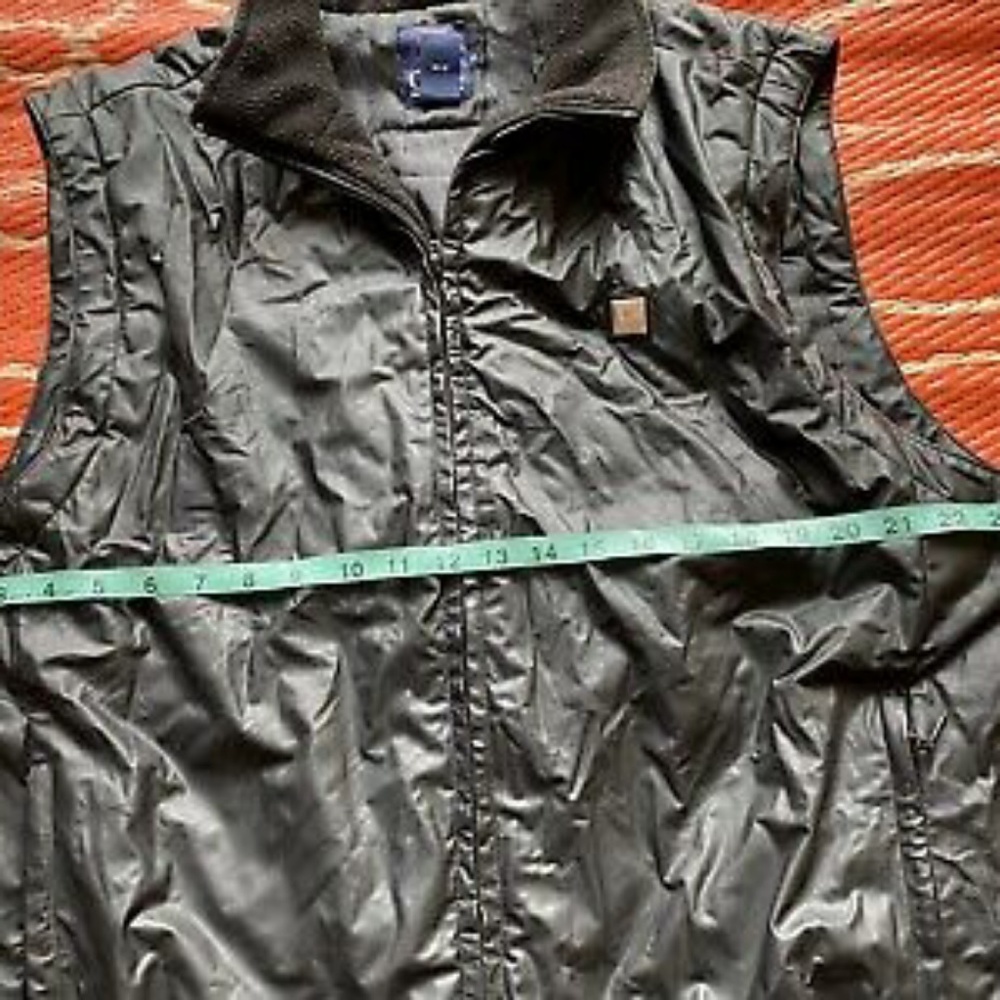 CHAPS Ralph Lauren Black Full Zip Insulated Vest F - Picture 7 of 8